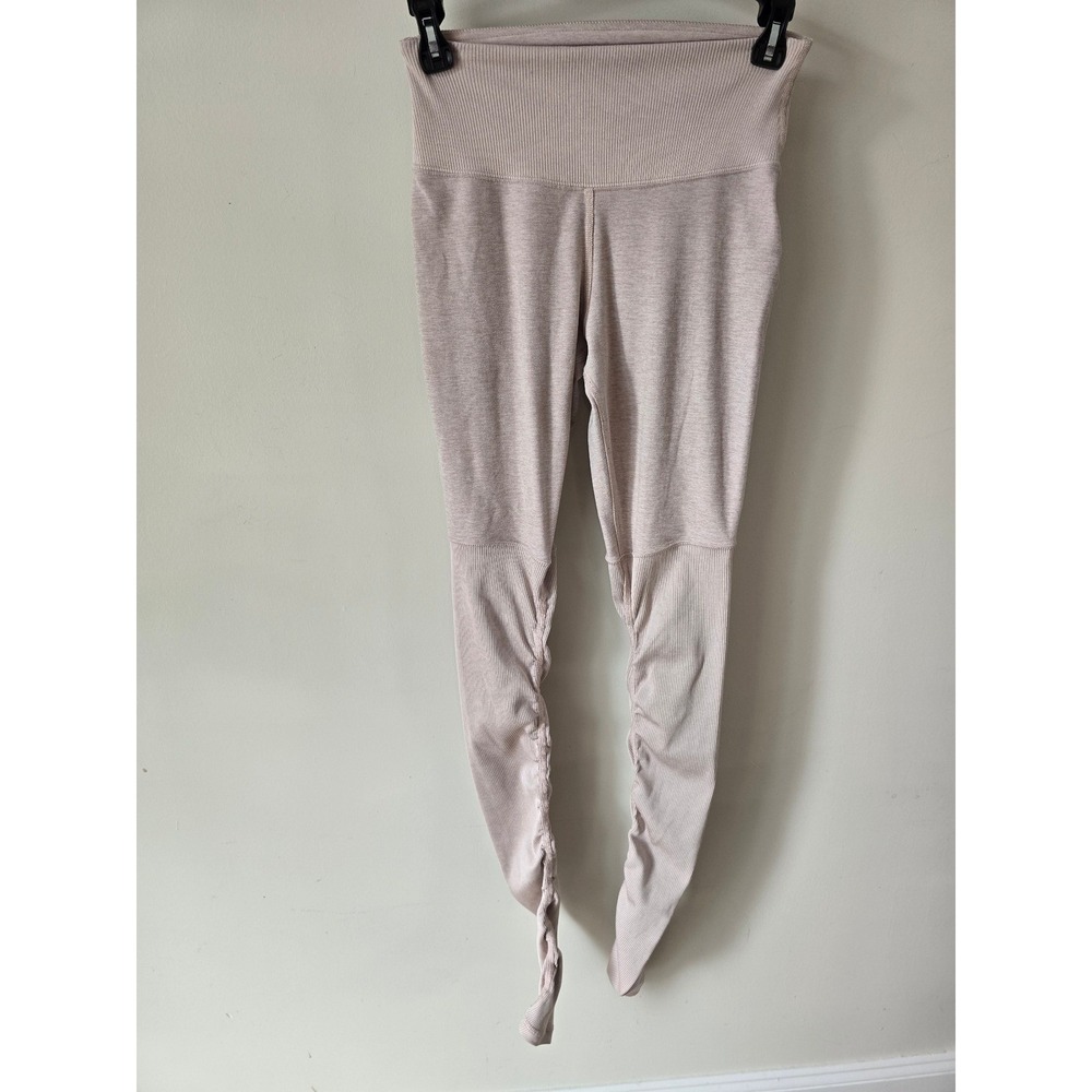 Alo Yoga Pink Heathered Alosoft Goddess Ribbed High Waist Leggings XS